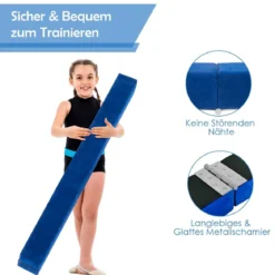 2,1M Schwebebalken Gymnastik Training Zusammenfaltbar Strapazierfähig Fitness