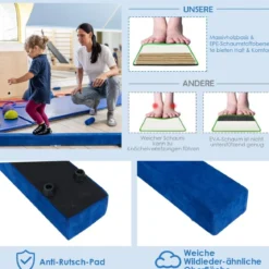 2,1M Schwebebalken Gymnastik Training Zusammenfaltbar Strapazierfähig Fitness