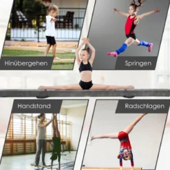 2,1M Schwebebalken Gymnastik Training Zusammenfaltbar Strapazierfähig Fitness
