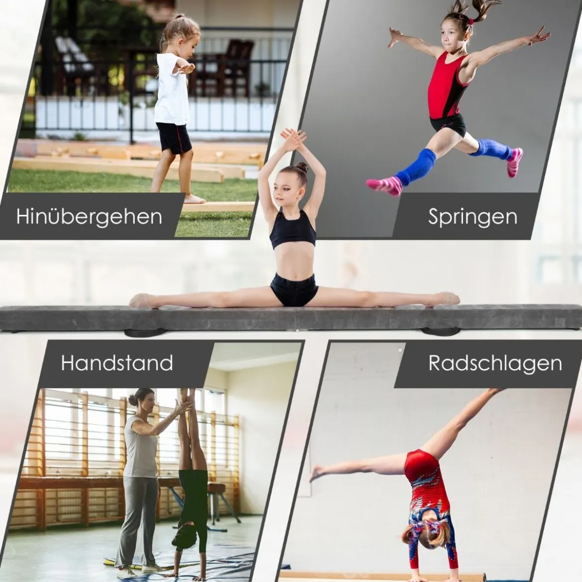 2,1M Schwebebalken Gymnastik Training Zusammenfaltbar Strapazierfähig Fitness