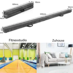 2,1M Schwebebalken Gymnastik Training Zusammenfaltbar Strapazierfähig Fitness