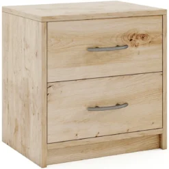 Nachttisch mit 2 Schubladen Kleiner Beistelltisch Nachtschrank Sofatisch Nachtkommode