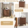 Nachttisch mit 3 Schubladen Nachtschrank für Boxspringbett 56 x 45 x 66 cm Walnuss