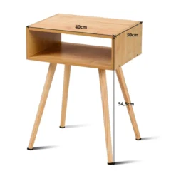 Nachttisch 40 x 30 x 54.5 cm Natur Design Ablagetisch Couchtisch