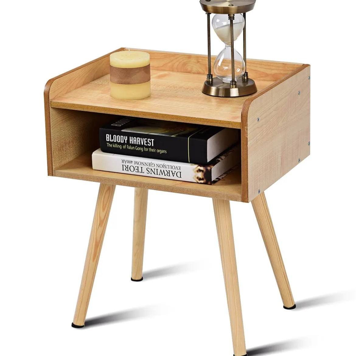 Nachttisch 40 x 30 x 48,5 cm Natur Design Ablagetisch Couchtisch