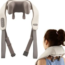 Nacken & Schulter Massagegerät 4D Shiatsu Rückenmassagegerät mit Tiefengewebekneten Beige