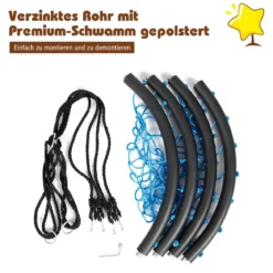 Nestschaukel Ø100cm Rundschaukel Hängeschaukel mit verstellbarem Seil Baumschaukel Blau