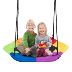 Nestschaukel Kinder Baumschaukel Hängeschaukel Tellerschaukel 94x84cm 150kg Tragkraft