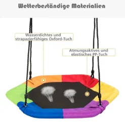 Nestschaukel Kinder Baumschaukel Hängeschaukel Tellerschaukel 94x84cm 150kg Tragkraft