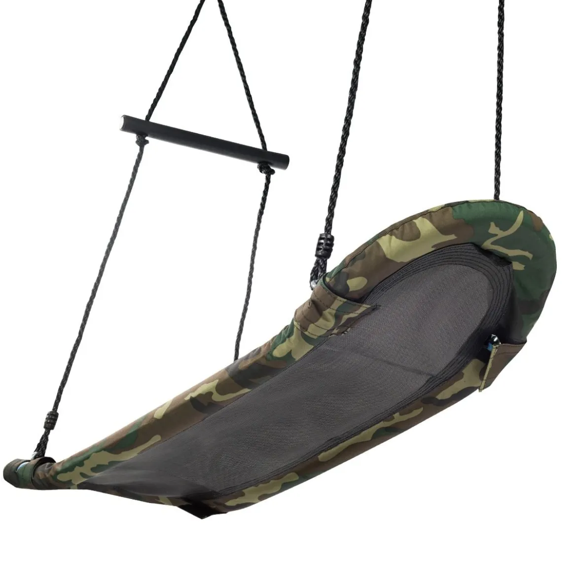 Nestschaukel Kinder Baumschaukel mit 100-160cm verstellbaren Seil Hängeschaukel 150kg Tragkraft 123x45cm
