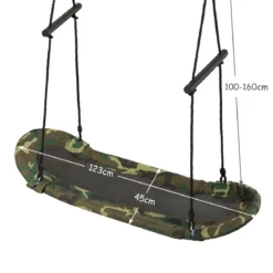 Nestschaukel Kinder Baumschaukel mit 100-160cm verstellbaren Seil Hängeschaukel 150kg Tragkraft 123x45cm