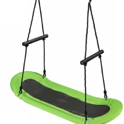 Nestschaukel Kinder Baumschaukel mit 100-180cm verstellbaren Seil Hängeschaukel Grün 123x45cm