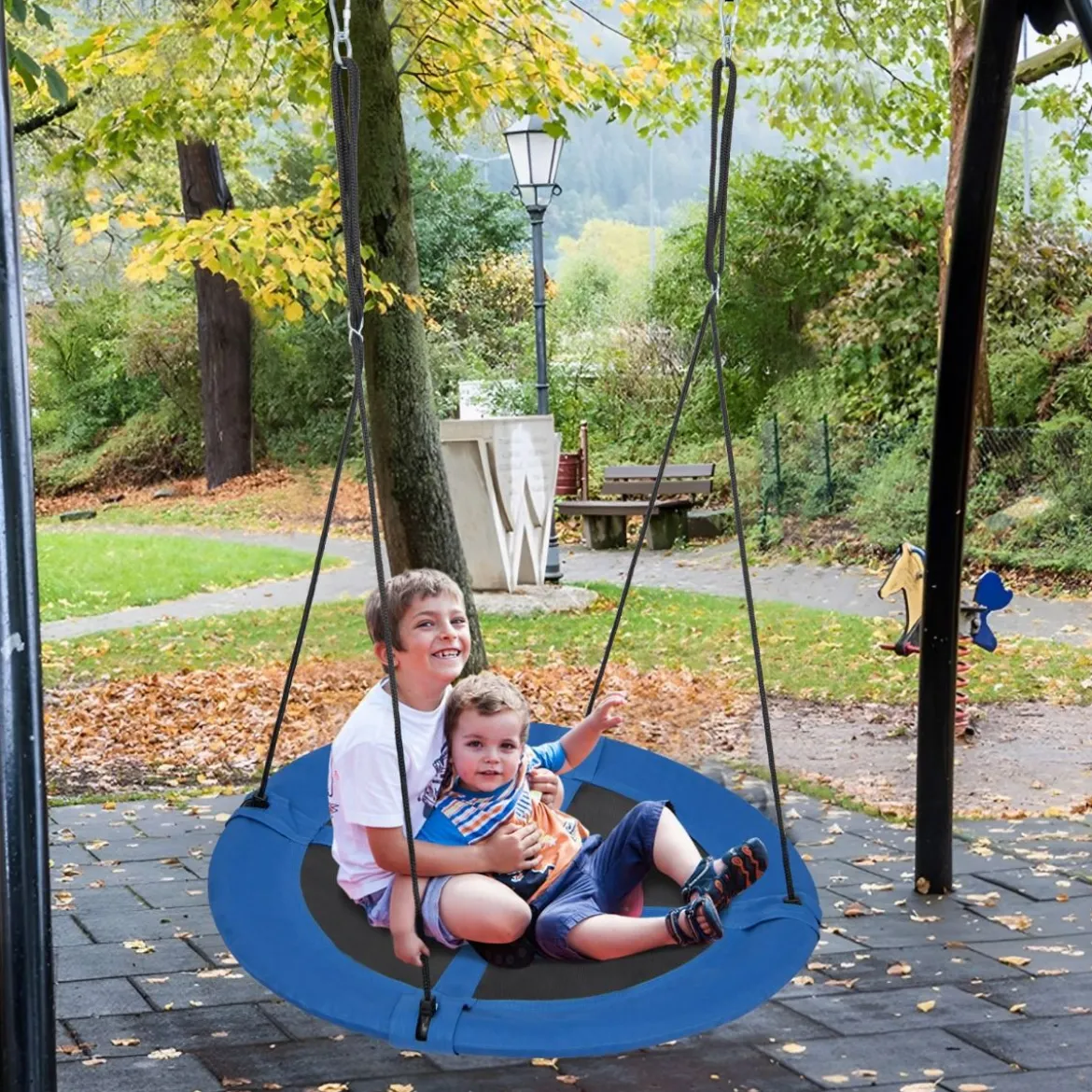 Nestschaukel Kinderschaukel Baumschaukel Hängeschaukel Ø 100 cm Blau-Rakete