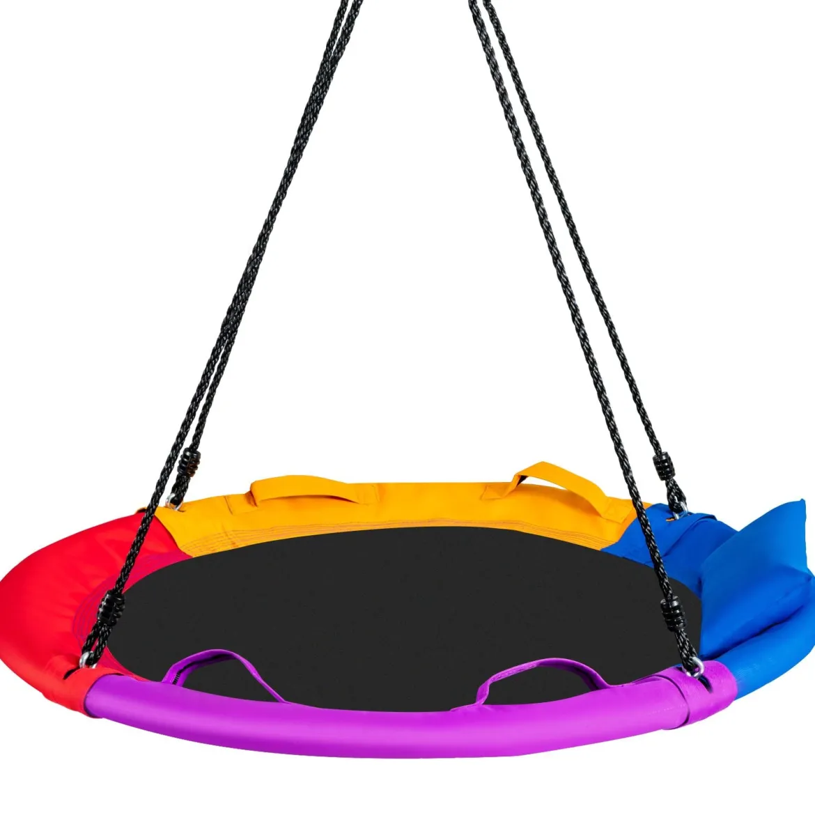 Nestschaukel Outdoor Kinderschaukel mit Kissen Griffe & Höhenverstellbarem Seil bis 150 kg Belastbar