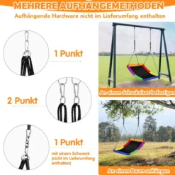 Nestschaukel Verkrümmt bis 150kg Belastbar Hängeschaukel Baumschaukel Gartenschaukel