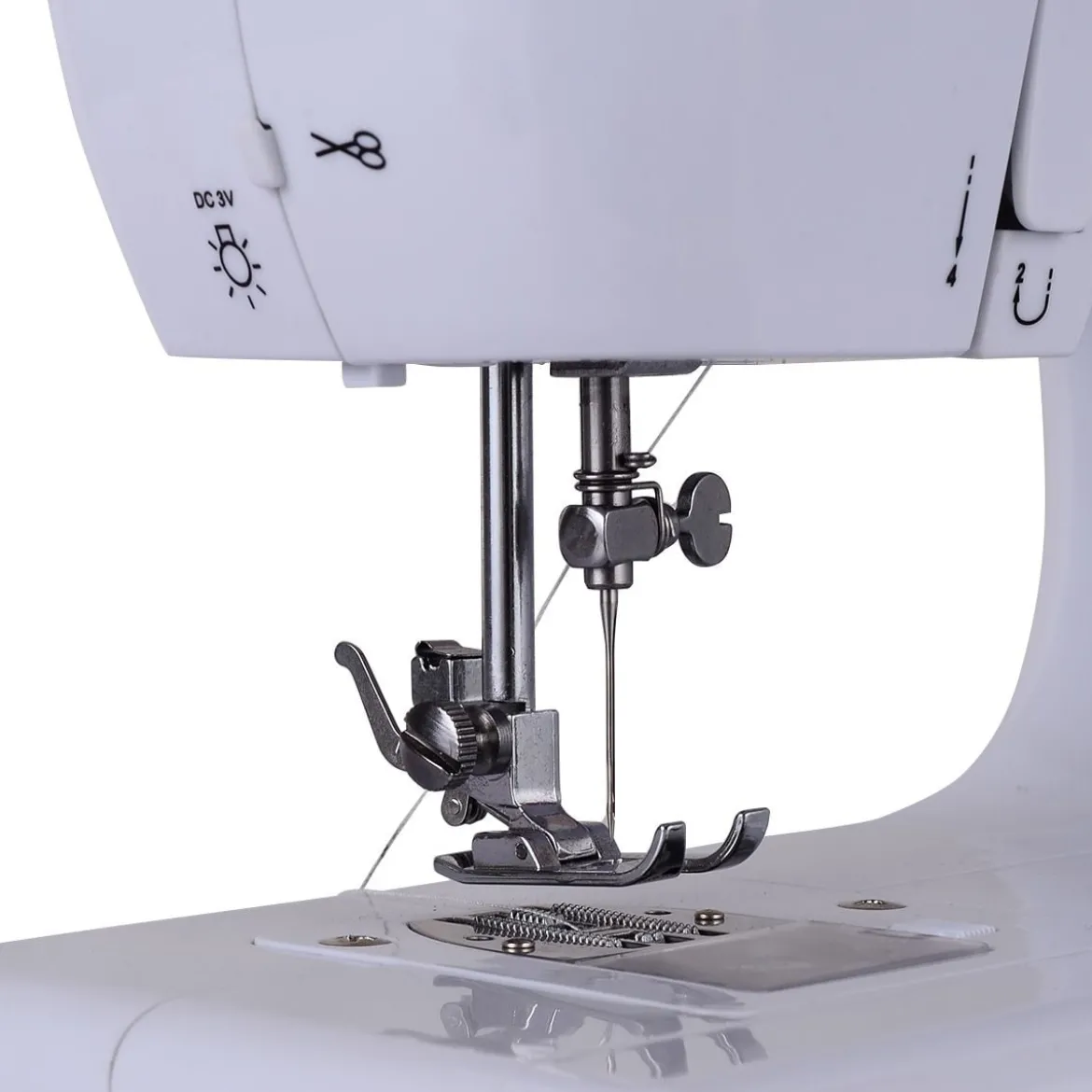 Nähmaschine tragbar Mini-Elektro-Stickmaschine mit 16 Nähfuntkionen 30,5x12x25cm