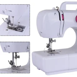 Nähmaschine tragbar Mini-Elektro-Stickmaschine mit 16 Nähfuntkionen 30,5x12x25cm