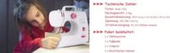 Nähmaschine tragbar Mini-Elektro-Stickmaschine mit 16 Nähfuntkionen 30,5x12x25cm