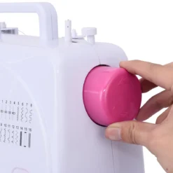 Nähmaschine tragbar Mini-Elektro-Stickmaschine mit 16 Nähfuntkionen 30,5x12x25cm