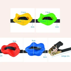 18 Ninja-Klettergriffe Kinder-Kletterfelsen mit sechs Gurten Kinder Klettergriffe Klettersteine Bunt