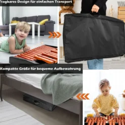 25 Noten Glockenspiel Xylophon Holz mit Schlägel Tragetasche Percussion Geeignet Braun+ Schwarz