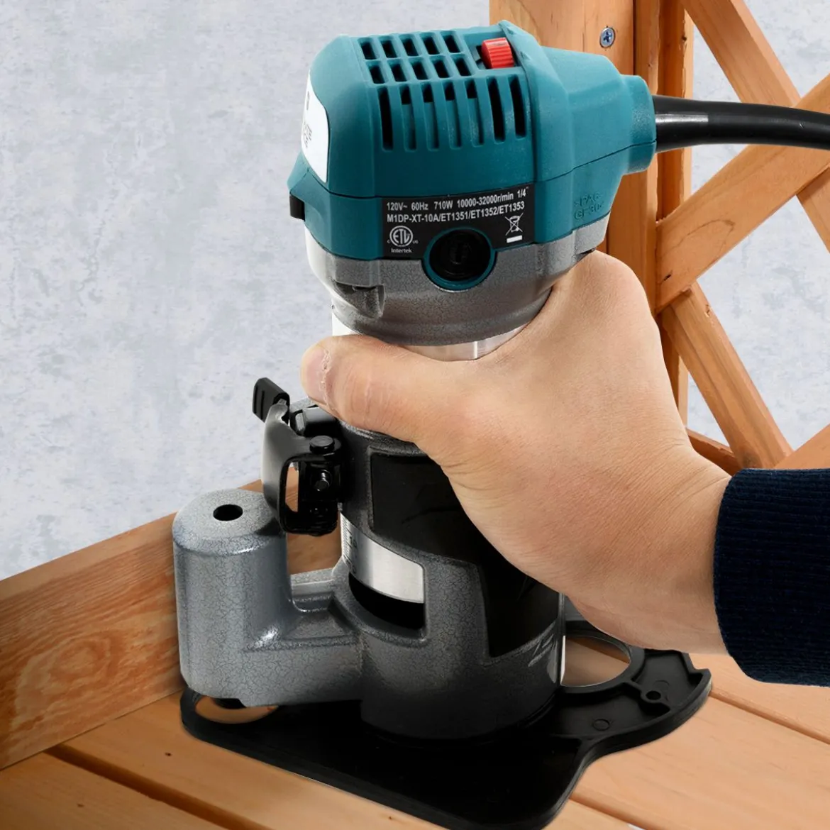Oberfräse Kantenfräse elektrische Handfräse Fräsmaschine 4 verschiedenen Sockeln
