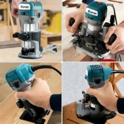 Oberfräse Kantenfräse elektrische Handfräse Fräsmaschine 4 verschiedenen Sockeln
