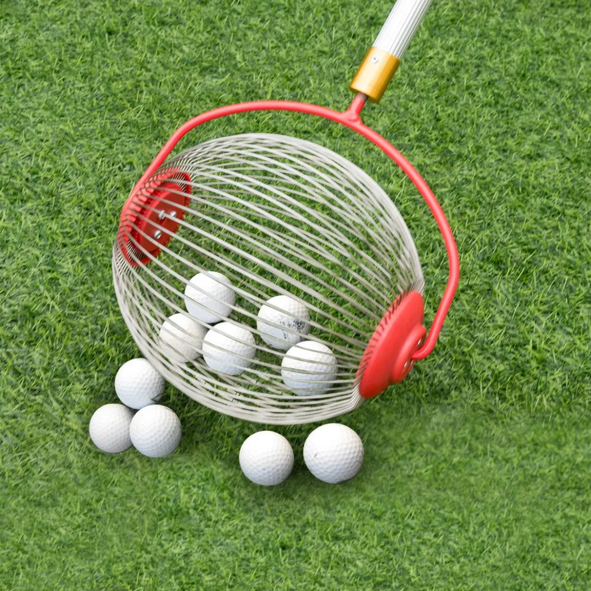 Obstsammler Nusssammler Rollsammler für Aufsammeln von Früchte Nüsse Golfbälle Edelstahl70-128cm