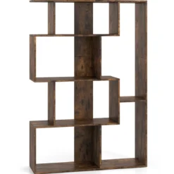 Offene geometrische Bücherregal 6-Würfel großes Bücherregal mit Kippsicherungen Bodenorganizer Display Regal Café