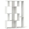 Offene geometrische Bücherregal 6-Würfel großes Bücherregal mit Kippsicherungen Bodenorganizer Display Regal Weiß