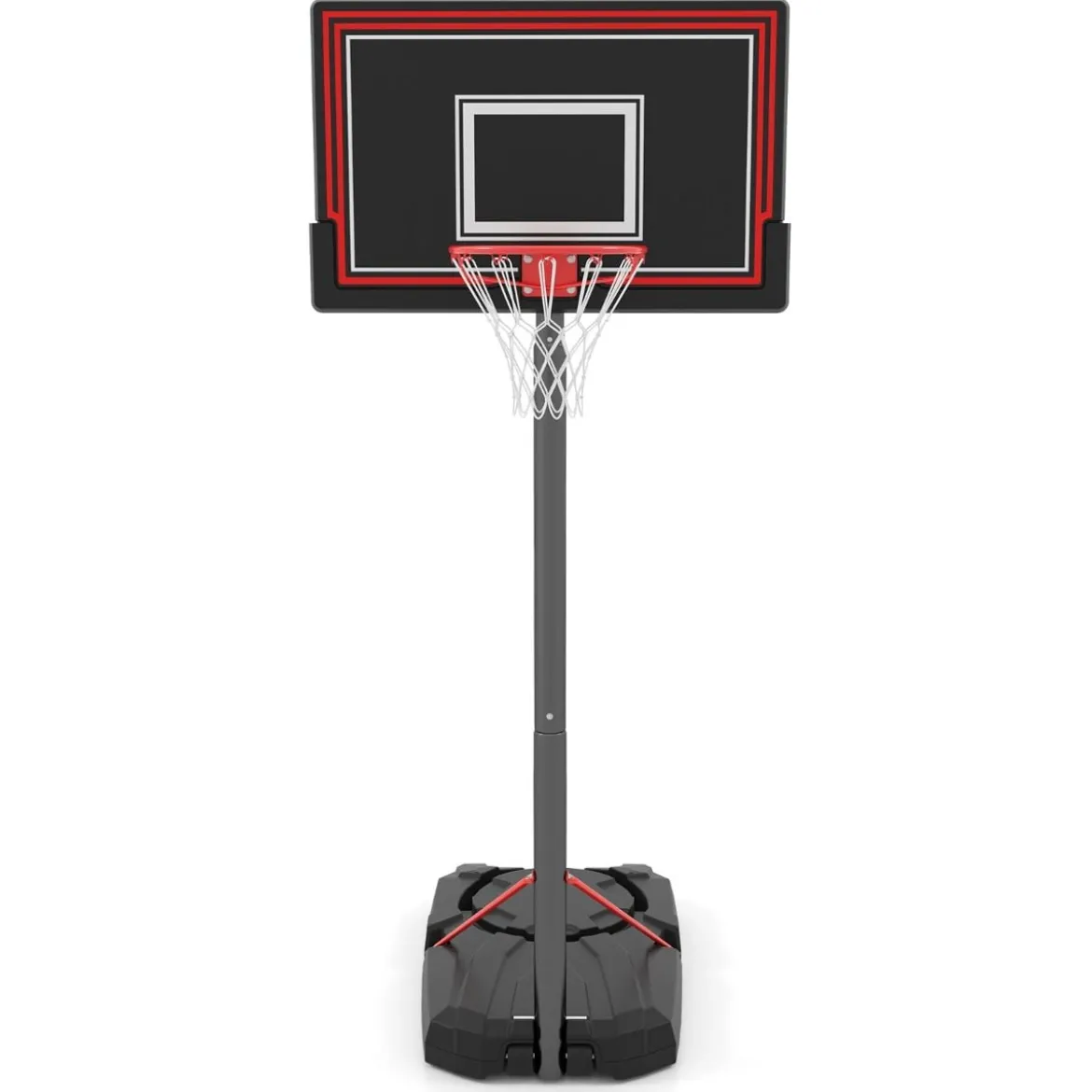 Outdoor Basketballkorb mit Ständer & Rädern & Befüllbarer Basis Mobiler Basketballständer