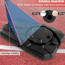 Outdoor Basketballkorb mit Ständer & Rädern & Befüllbarer Basis Mobiler Basketballständer