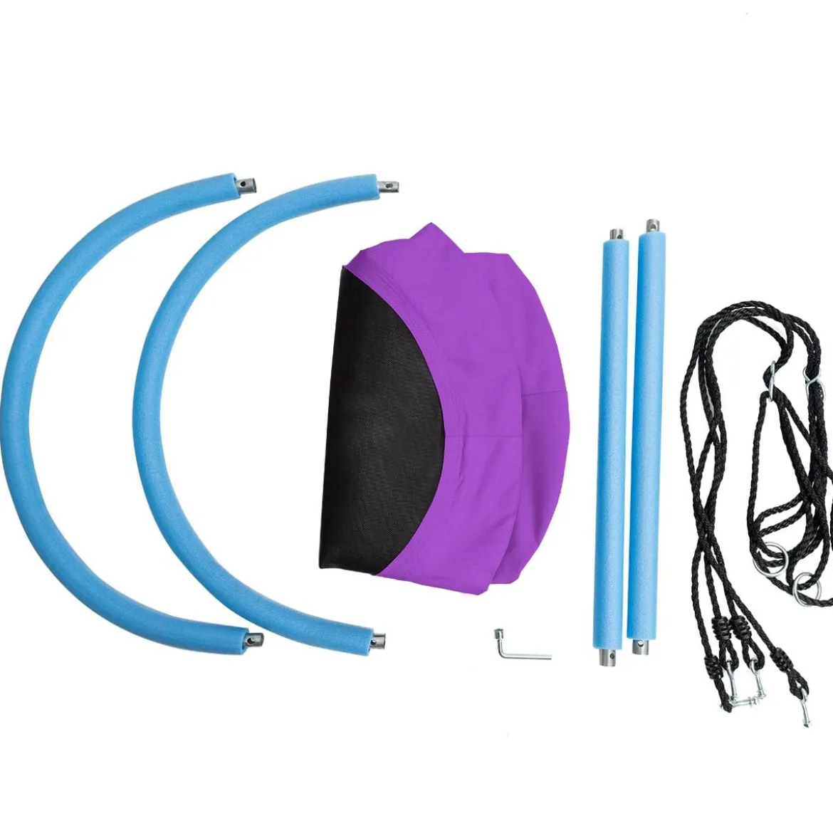 Ovale Nestschaukel Tellerschaukel mit 100-160cm höhenverstellbarem Seil für Kinder & Erwachsene Lila