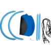 Ovale Schaukel Baumschaukel mit 100-160cm verstellbarer Höhe & mehrlagigem Seil für Kinder & Erwachsene Blau
