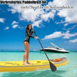 Paddelboard Surfboard Sup-Board Paddelbrett Stand Up Board Set 335 x 75 x 15 cm Gelb
