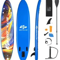 Paddle Board Stand-Up Aufblasbares Paddelbrett 335 x 76 x 15 cm Sternenhimmel-Muster Bunt