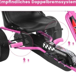 Pedal Gokart Racing Kinderauto Pedalfahrzeug Tretauto Gocart Sitzaußen