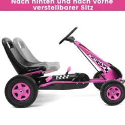 Pedal Gokart Racing Kinderauto Pedalfahrzeug Tretauto Gocart Sitzaußen