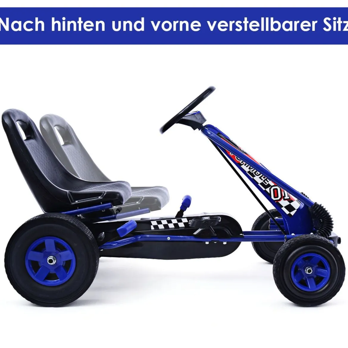 Pedal Gokart Racing Kinderauto Pedalfahrzeug Tretauto Gocart Sitzaußen