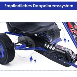 Pedal Gokart Racing Kinderauto Pedalfahrzeug Tretauto Gocart Sitzaußen