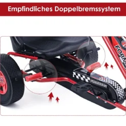 Pedal Gokart Racing Kinderauto Pedalfahrzeug Tretauto Gocart Sitzaußen
