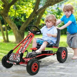 Pedal Gokart Racing Kinderauto Pedalfahrzeug Tretauto Gocart Sitzaußen