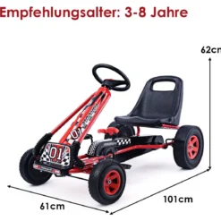 Pedal Gokart Racing Kinderauto Pedalfahrzeug Tretauto Gocart Sitzaußen