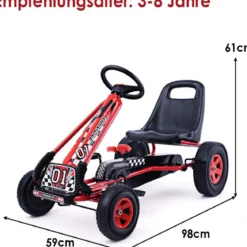 Pedal Gokart Racing Kinderauto Pedalfahrzeug Tretauto Gocart Sitzaußen