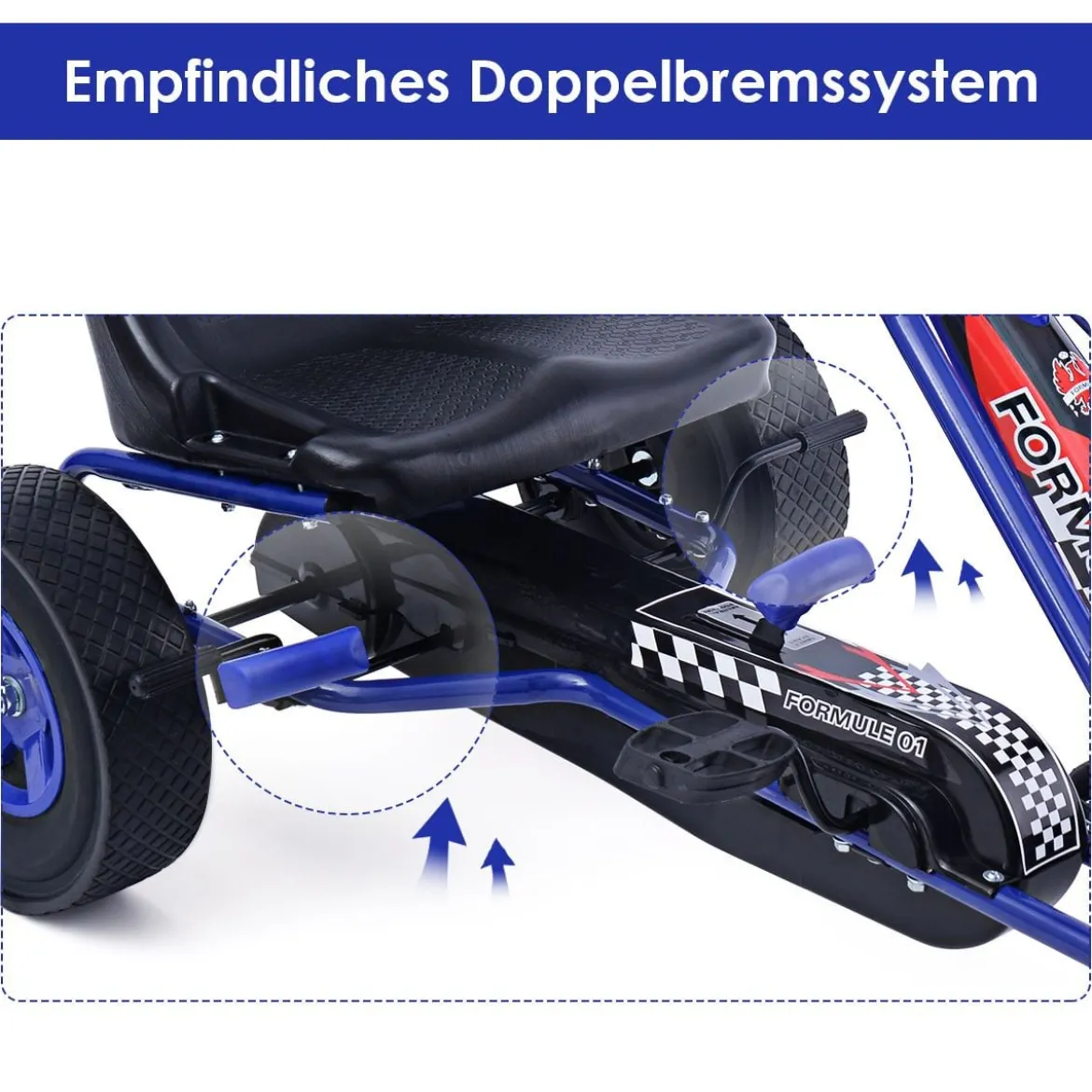 Pedal Gokart Racing Kinderauto Pedalfahrzeug Tretauto Gocart Sitzaußen
