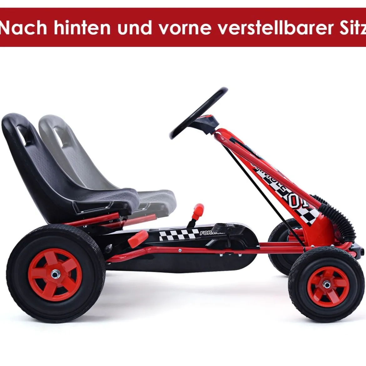 Pedal Gokart Racing Kinderauto Pedalfahrzeug Tretauto Gocart Sitzaußen