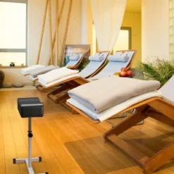 Pediküre Hocker mit Verstellbarer Sitzhöhe Fußhocker für Nagelpflege in Salons Spa Schwarz