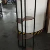 Pflanzenständer mit 6 Versetzte Fächern Blumenregal mit Metallrahmen 42 x 22 x 136 cm