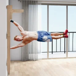 Physiotherapie- und Gymnastikleiter mit 10 festen Sprossen Leiterwand-Set aus Massivholz für Indoor-Übungen
