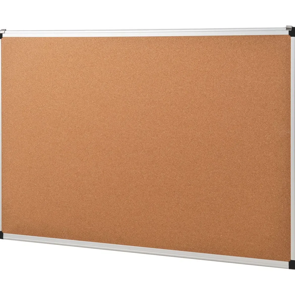 Pinnwand Korkwand Notizbrett Alu Korktafel Wandmontage mit 2 Aufhängehaken 60 x 90 cm